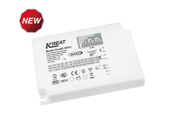 0.22A 40W Flicker Free dali led driver KL40C-PDiiV